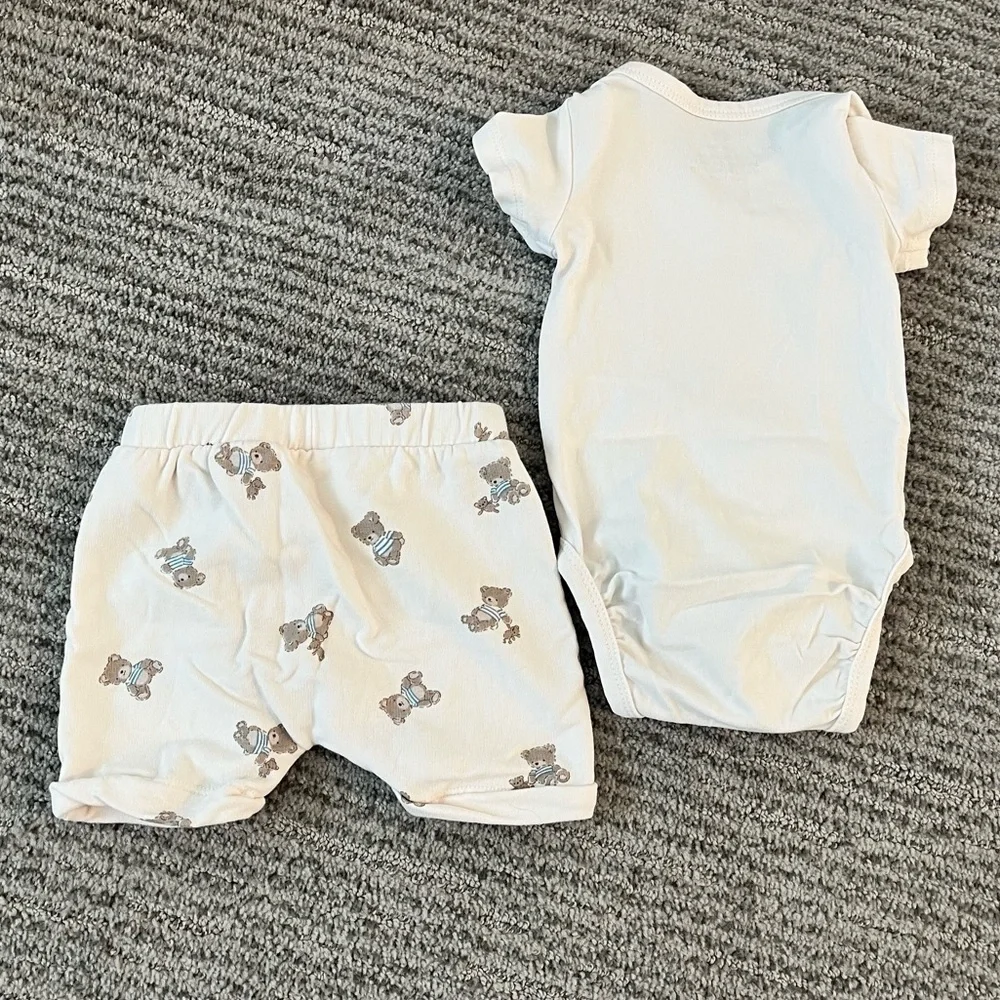 H&M Cream and Brown Teddy Bear Matching Set